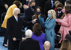 جو بایدن، رئیس جمهور منتخب آمریکا و همسرش.