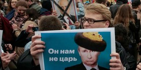 صدها تن در جریان تظاهرات ضد پوتین دستگیر شدند