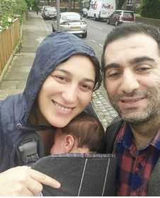 فلامک جنیدی و همسر و فرزندش/عکس