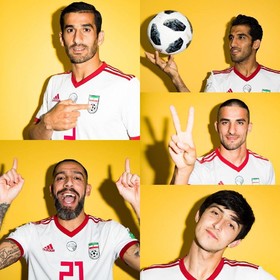 فتوشات ملی پوشان ایران برای جام جهانی/عکس