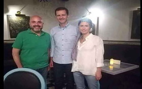 پوشش خاص همسر بشار اسد در یک رستوران/عکس