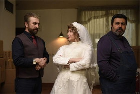 هانیه توسلی در لباس عروس کنار مجید صالحی/عکس