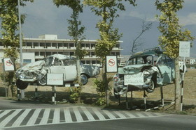 ۵۶ سال قبل، نمایش اتومبیل‌های تصادفی برای عبرت گرفتن مردم/عکس