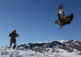 گزارش تصویری از شکار با عقاب در قزاقستان