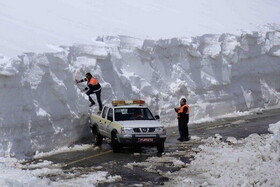 تصویر باورنکردنی از ارتفاع برف در خلخال و جاده بوکان به مهاباد