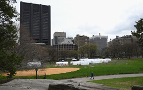 گزارش تصویری از تبدیل پارک مرکزی نیویورک به بیمارستان کرونا