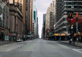 گزارش تصویری از خیابان های خالی نیویورک در قرنطینه
