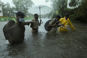 کشته شدن بیش از ۴۰ نفر بر اثر باران های شدید در جنوب شرقی هند