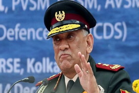 سقوط بالگرد حامل رئیس ستاد مشترک ارتش هند