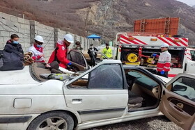 چهار کشته و زخمی در پی سقوط سنگ در جاده چالوس