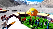 فیلم/چین مرتفع‌ترین ایستگاه‌ هواشناسی جهان را در قله اورست راه‌اندازی می‌کند
