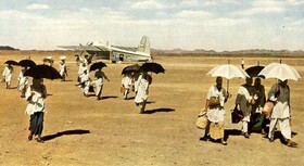 حاجیان متمول با هواپیما وارد عربستان می‌شدند