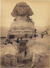 مجسمه ابوالهول در حوالی سال ۱۸۵۰