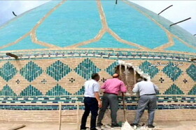 بخشی از گنبد مسجد امیرچخماق یزد فرو ریخت