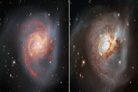 برخورد دو کهکشان غول‌پیکر از نگاه تلسکوپ جیمز وب
