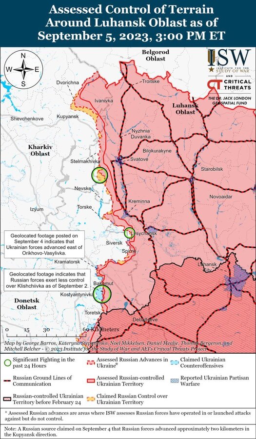 تحلیل وضعیت جنگ اوکراین روی نقشه
