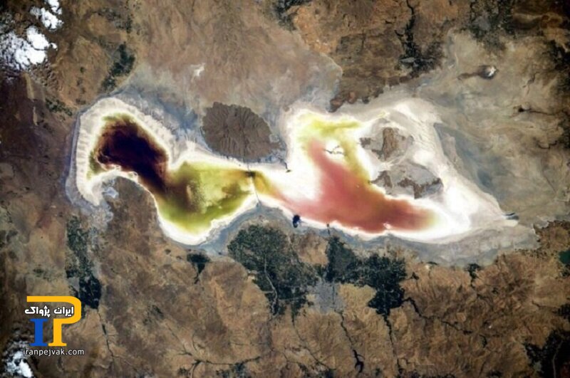 تصویر ماهواره ای دریاچه ارومیه